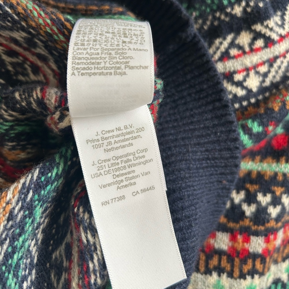 J. Crew cherry print fair isle crewneck sweater - Picture 6 of 8